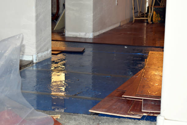 Professional Burst Pipe Cleanup technician working in West Kingston, RI